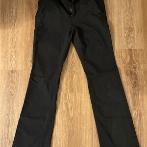 Black Straight-Leg Pants extra long